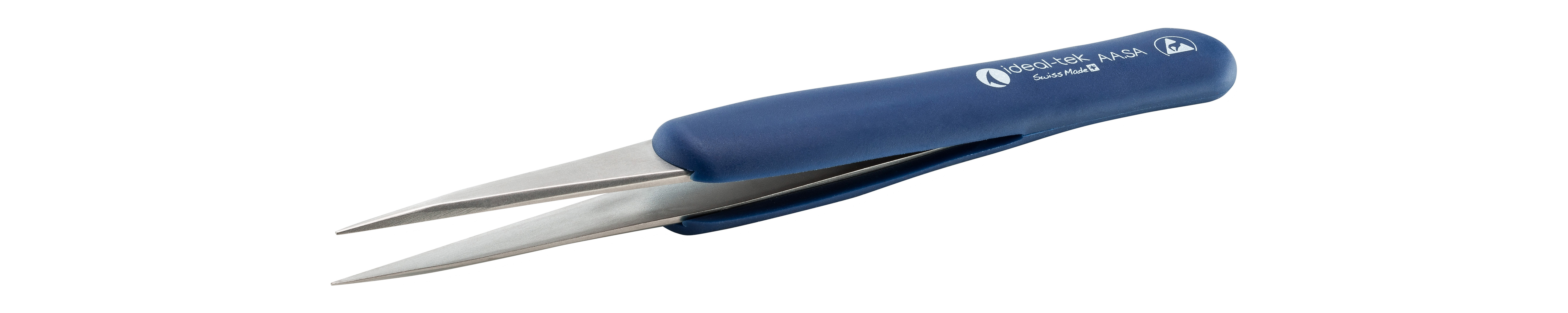 ideal-tek 130 mm, Stainless Steel, Straight, ESD Tweezers