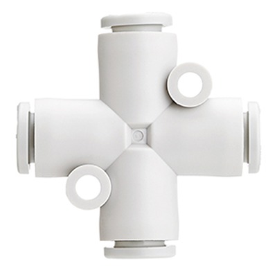 SMC KQ2T Series Cross Tube-to-Tube Adaptor, 6 mm to 6 mm, Tube-to-Tube Connection Style, KQ2TW06-00A