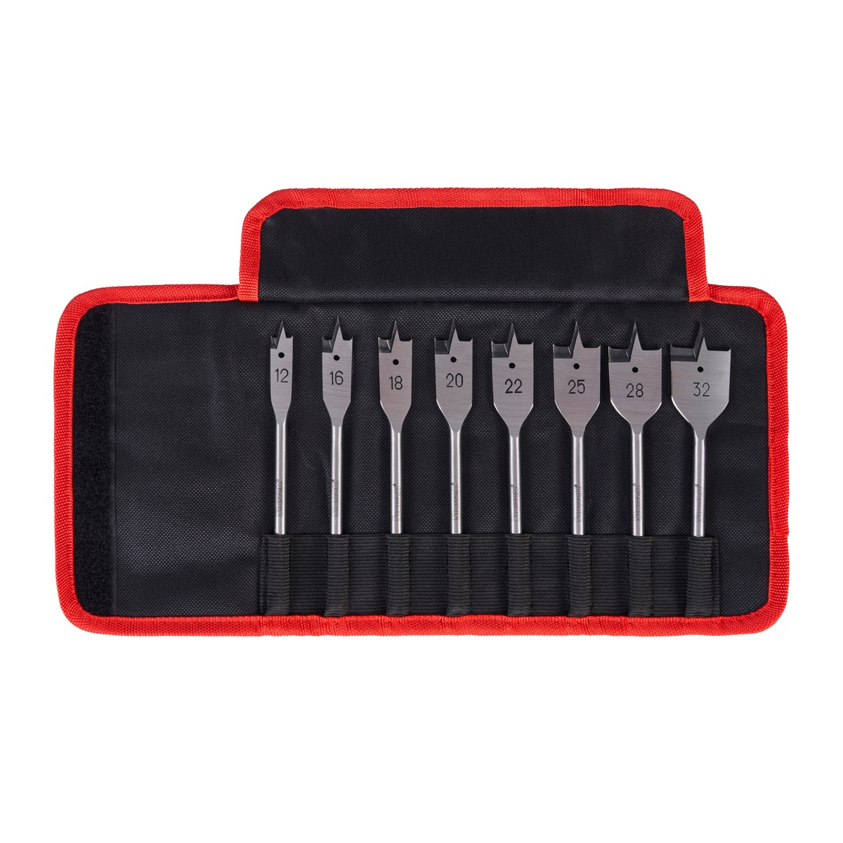 Starrett 8-Piece Flat Wood Drill Bit Set for Wood, 32mm Max, 12mm Min