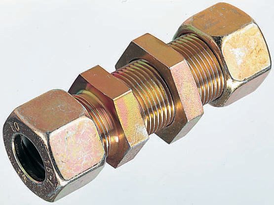 Parker Hydraulic Bulkhead Compression Tube Fitting M16 x 1.5 Made From Chromium Free Zinc Plated Steel