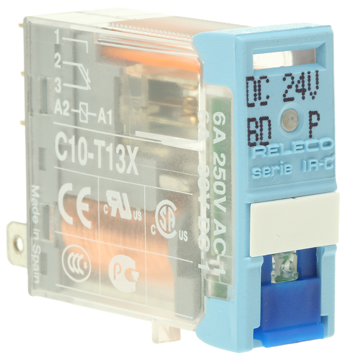 Releco PCB Mount Power Relay, 24V dc Coil, 6A Switching Current, SPDT