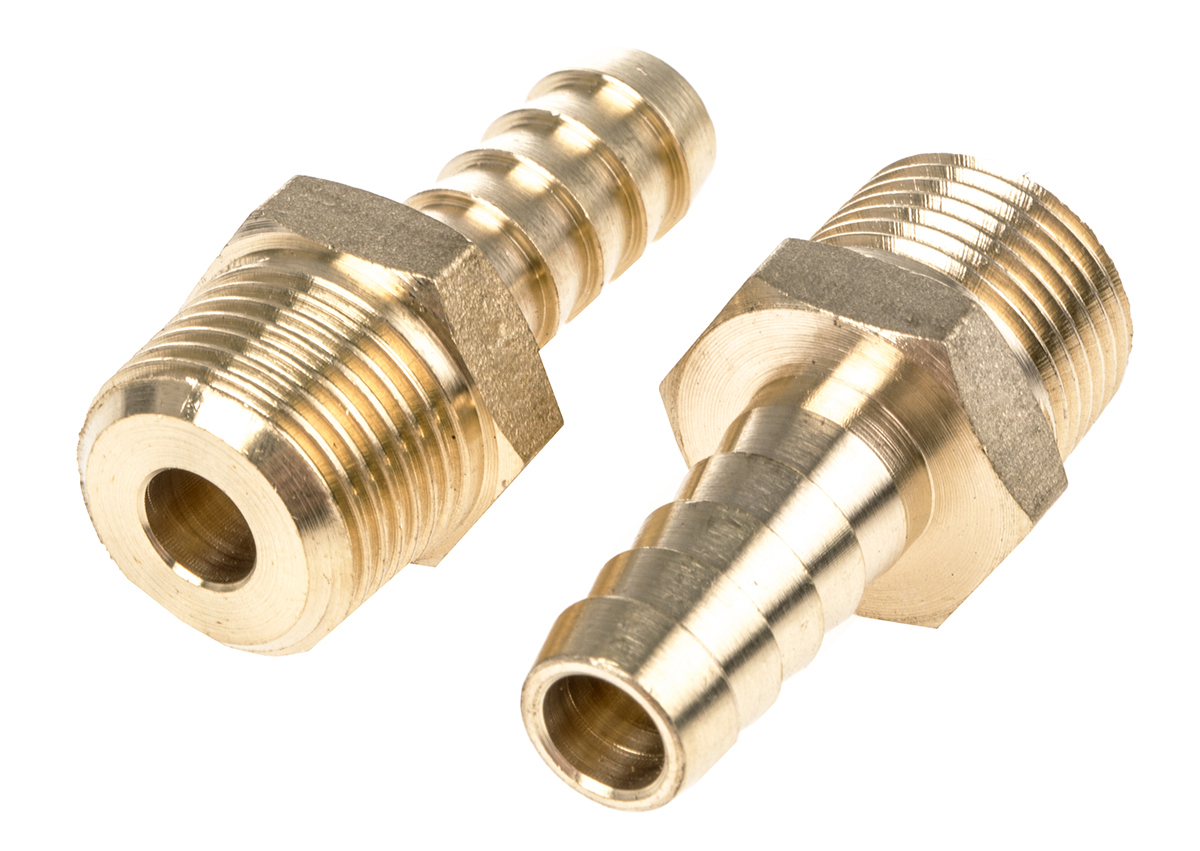 RS PRO Hose Connector Hose Tail Adaptor, G 3/8in 3/8in ID