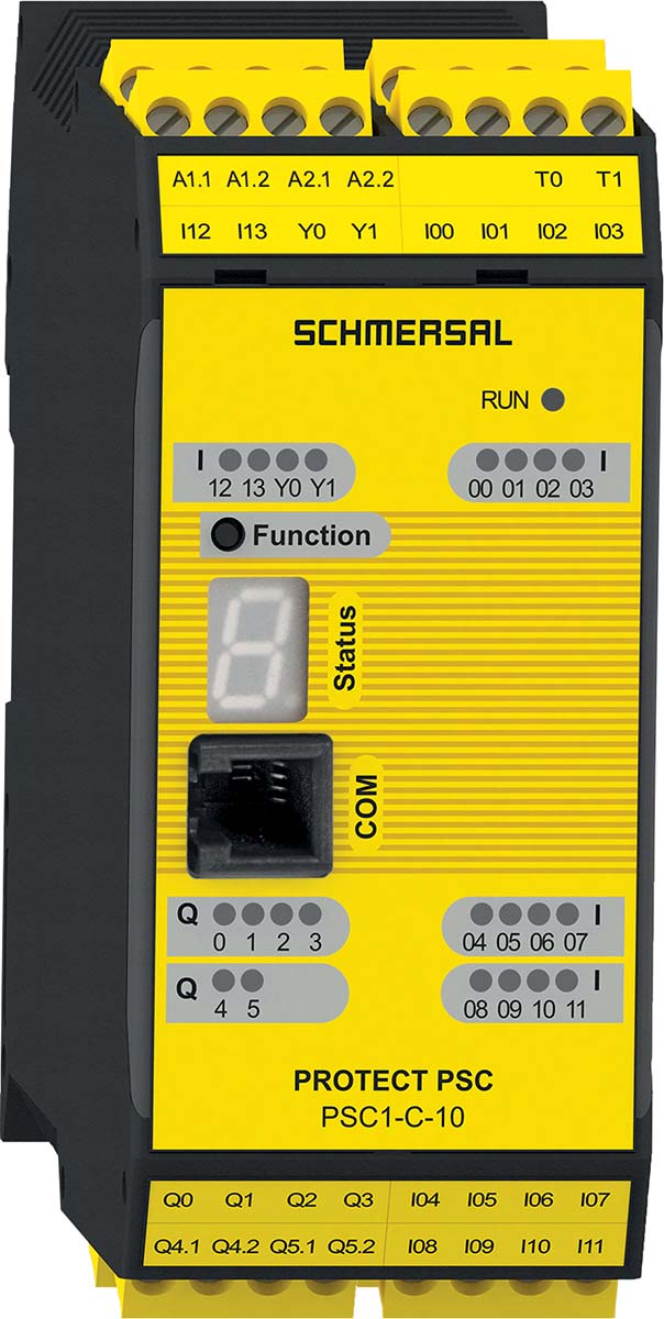 Schmersal PSC1 PSC1 Series Safety Controller, 14 Safety Inputs, 4 Safety Outputs, 28.8 V