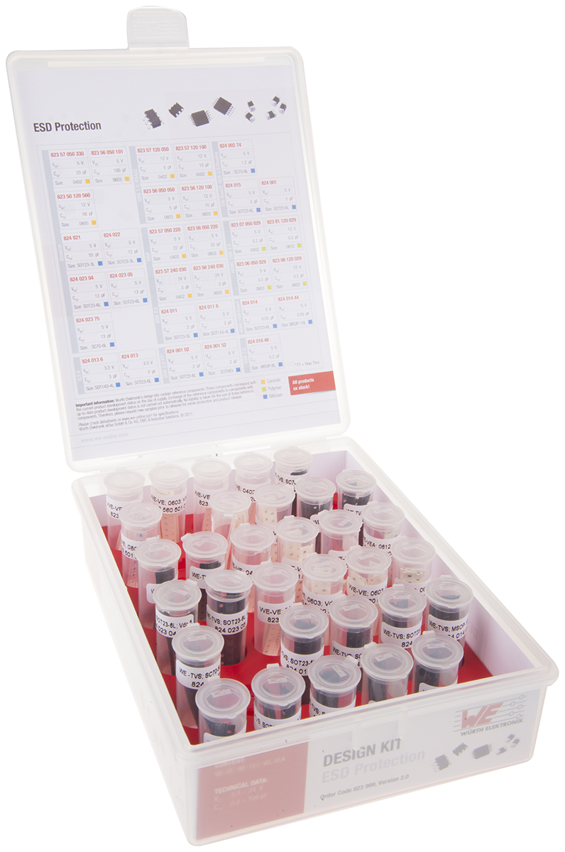 Wurth Elektronik 930 piece Ferrite Kit Includes ESD Suppressor