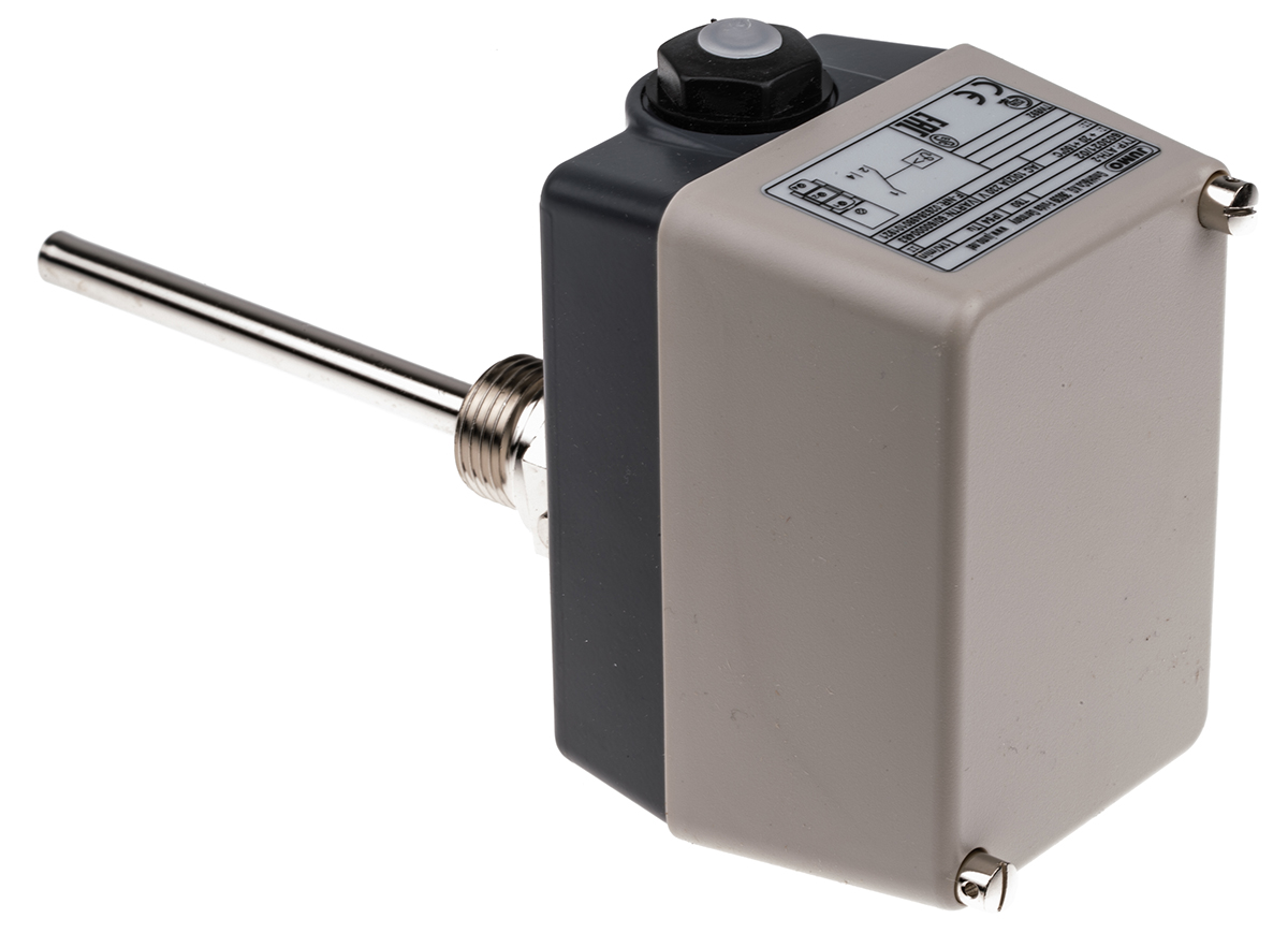 Jumo Capillary Thermostat, +150°C Max, NO/NC, Manual Reset, Surface Mount