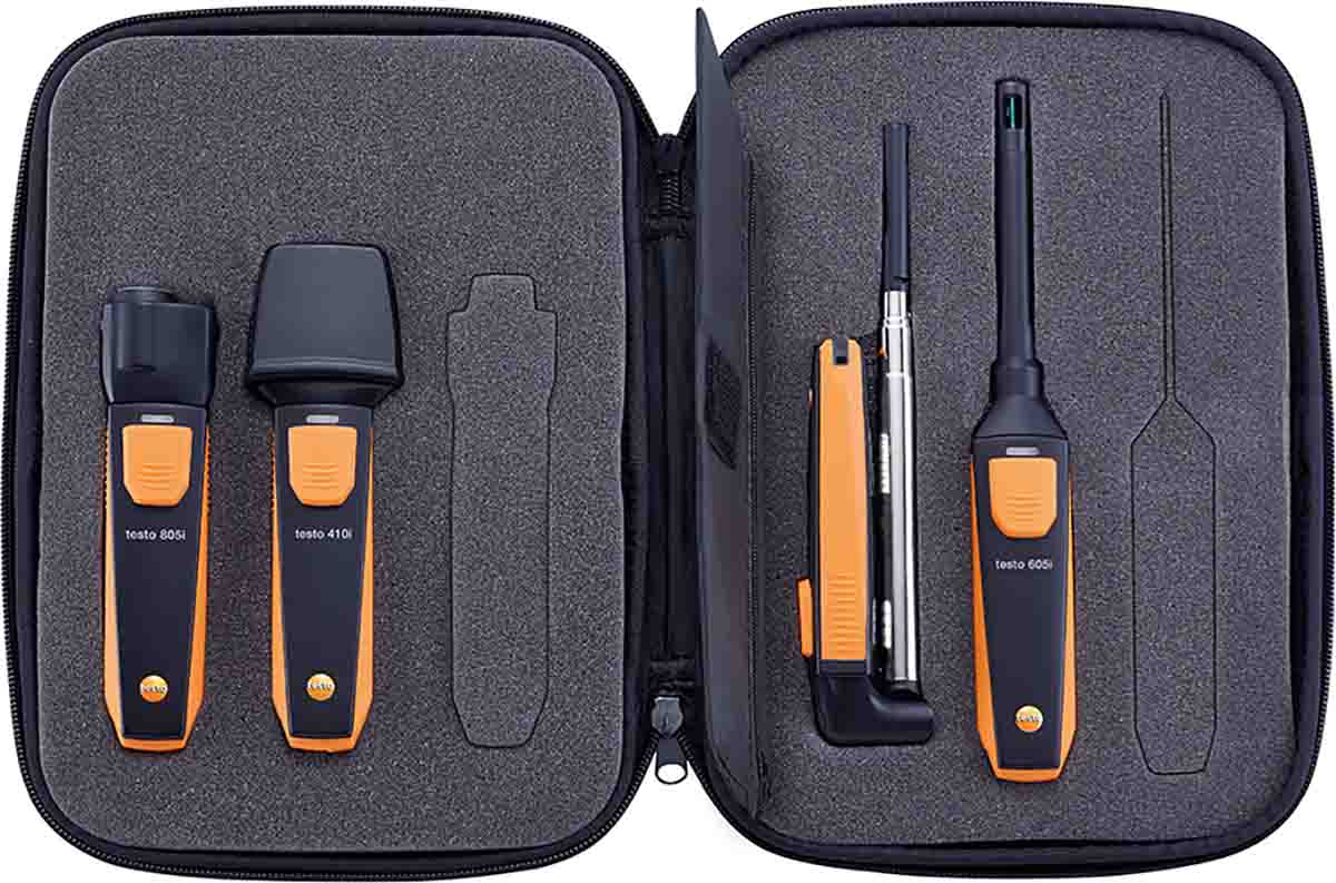 Testo Smart Probes VAC kit Data Logging Probe for Air Velocity, Humidity, Temperature, Volume Flow, +60°C Max, 100%RH
