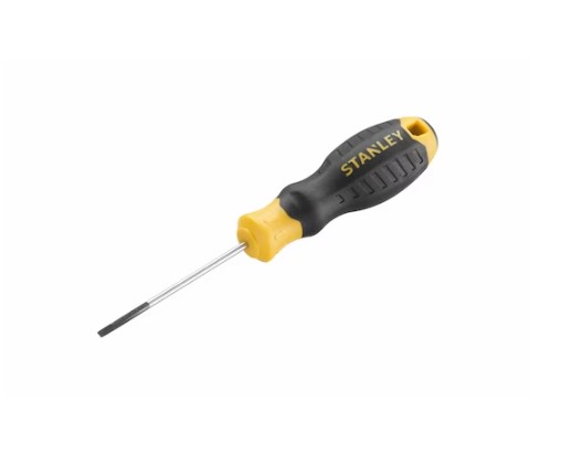 Stanley Slotted Insulated Screwdriver, 2.5 mm Tip, 60 mm Blade, 210 mm Overall