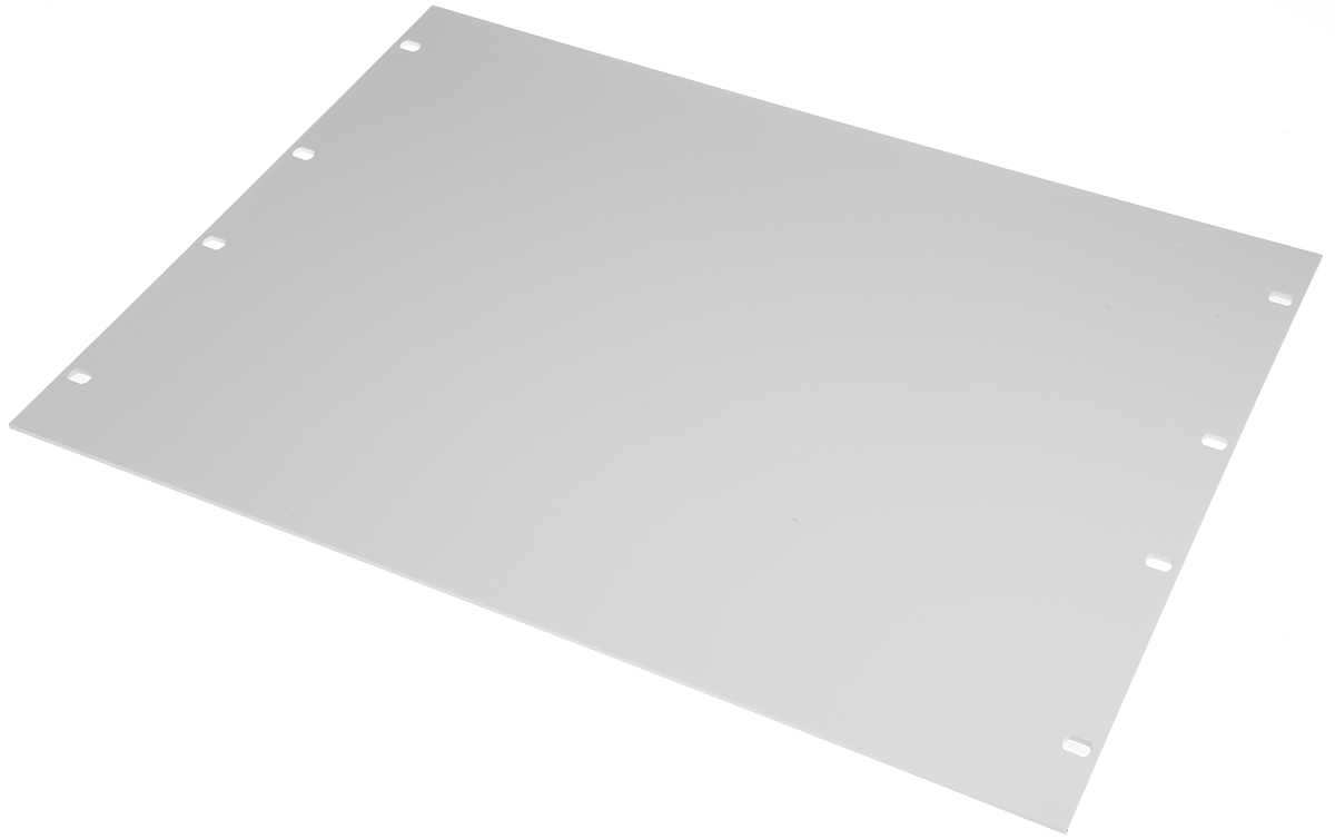 nVent SCHROFF Grey Aluminium Front Panel, 8U, Ventilated, 483 x 354.8mm
