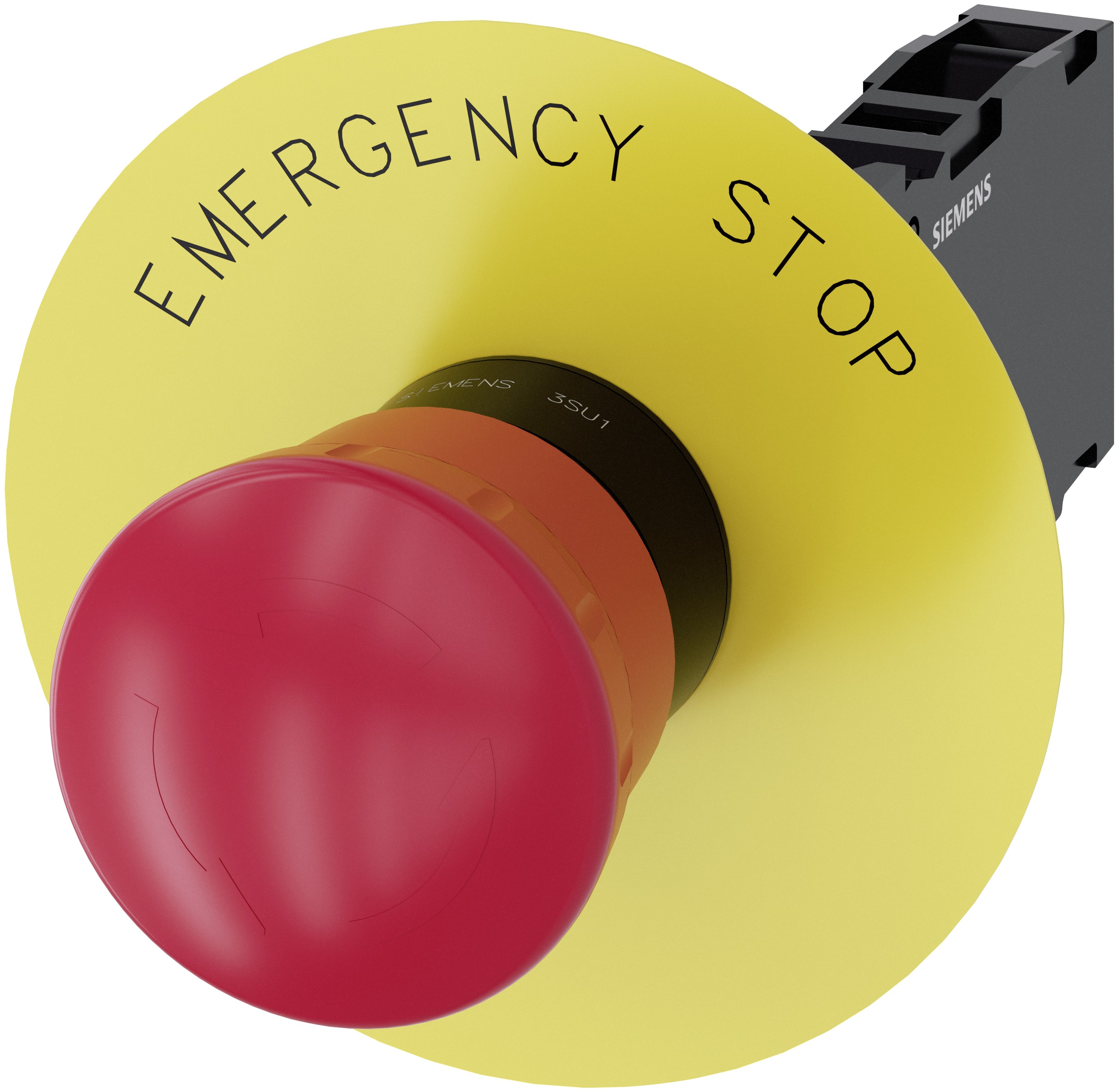 Siemens SIRIUS ACT 3SU11 Series Twist Release Emergency Stop Push Button, Panel Mount, 22mm Cutout, SPDT