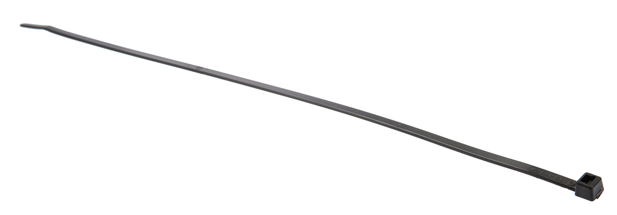 HellermannTyton Cable Tie, Inside Serrated, 300mm x 4.7 mm, Black Polyamide 6.6 (PA66), Pk-100