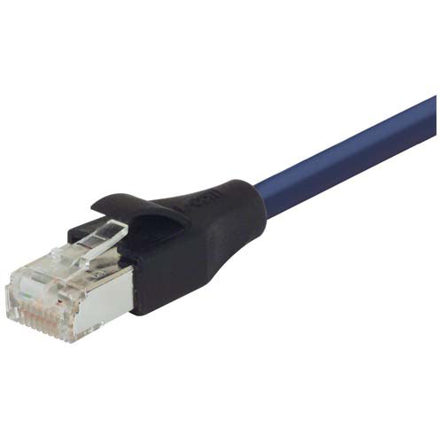 L-ComTRD, 20ft Cat6, Blue RJ45 to Male RJ45 Male, Aluminium/Polyester Foil Shielded, Terminated PVC Sheath