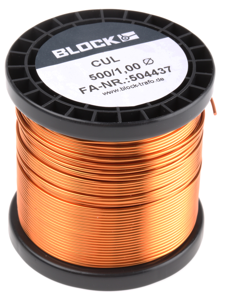 Block 1mm Enamelled Copper Wire, 18 AWG 56m Reel