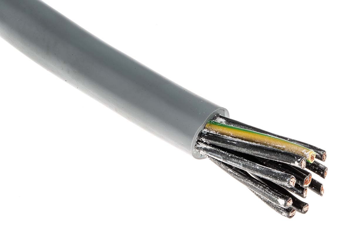 Lapp ÖLFLEX CLASSIC 110 YY Control Cable, 12 Cores, 1.5 mm² CSA 16 AWG, Unscreened, 50 m, Grey Polyvinyl Chloride Sheath