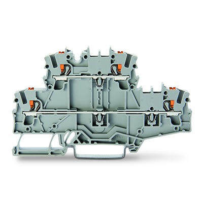 WAGO 2202-2701 TOPJOB S Series Grey, 2.5mm², 2-Level, Push In Termination, ATEX, CSA, IECEx