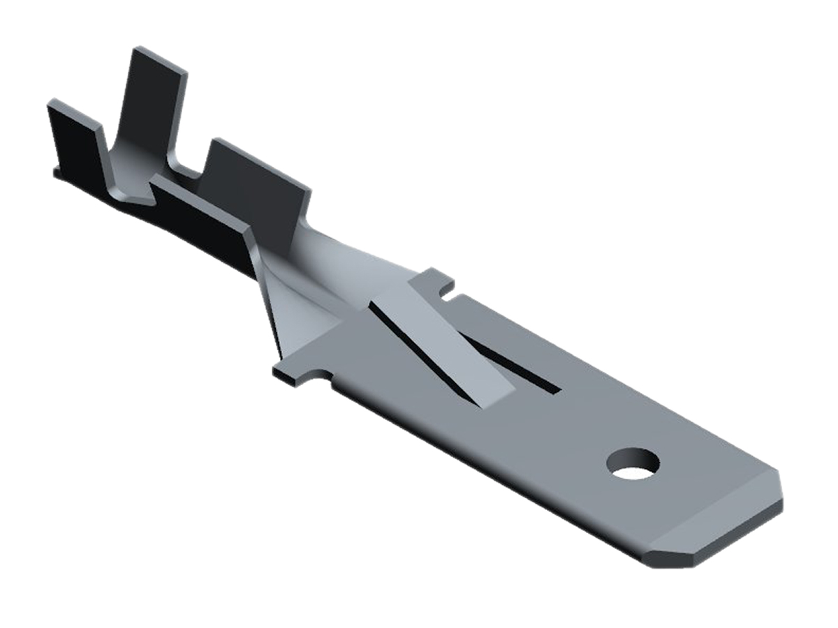TE Connectivity FASTIN-FASTON .250 Uninsulated Male Spade Connector, Tab, 0.5mm² to 1mm²