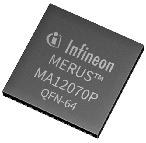Infineon,160W, 64-Pin QFN 64 pins MA12070PXUMA1