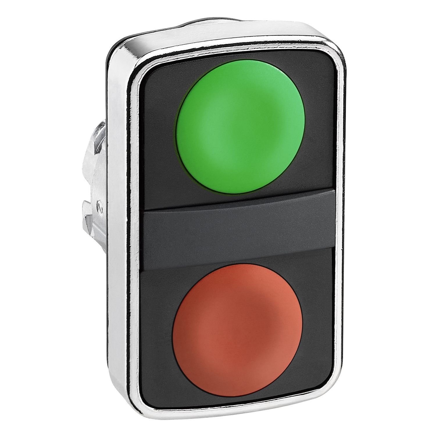 Schneider Electric Harmony XB4 Series Green and Red Momentary Push Button Head, 22mm Cutout