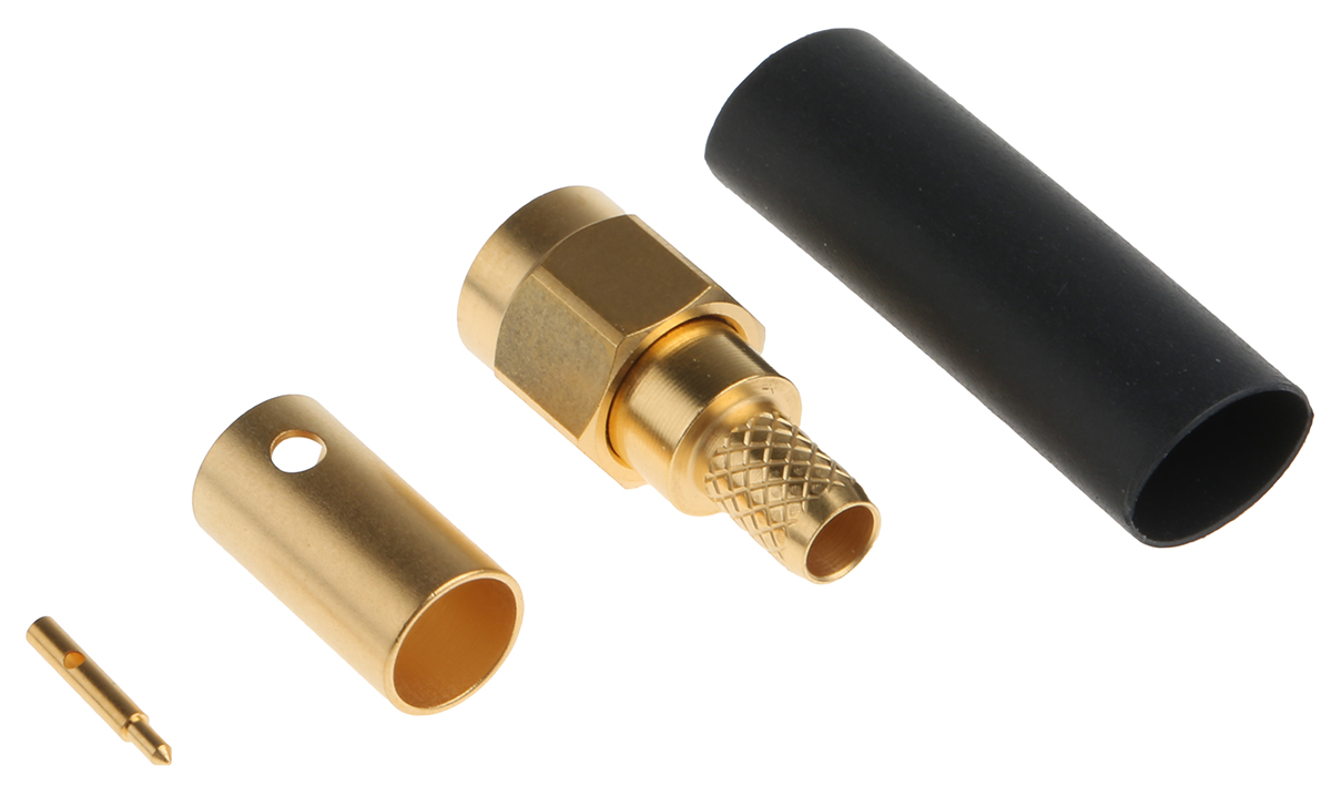 Radiall Straight 50Ω Cable Mount SMA Connector, Crimp Termination RG142, RG223, RG400