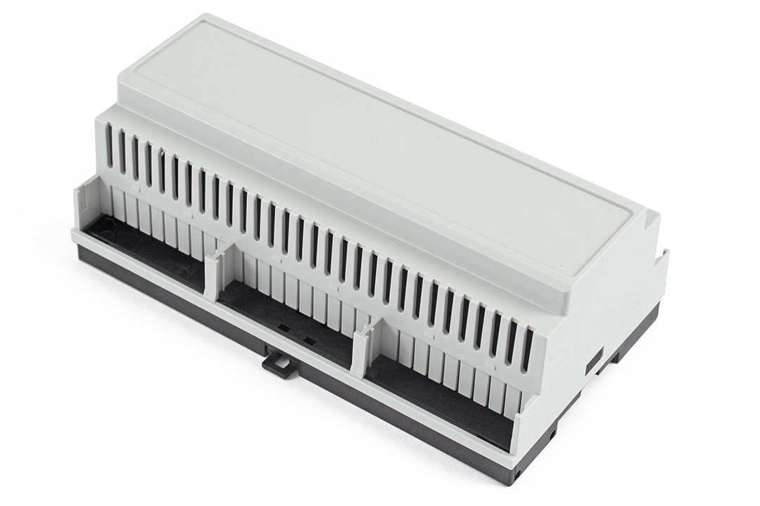 Hammond DIN Rail Enclosure Enclosure Type 1597 Series , 90 x 158 x 58mm, Polycarbonate DIN Rail Enclosure