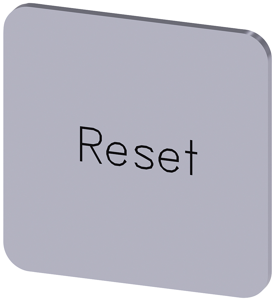 Siemens Labeling plate, Reset