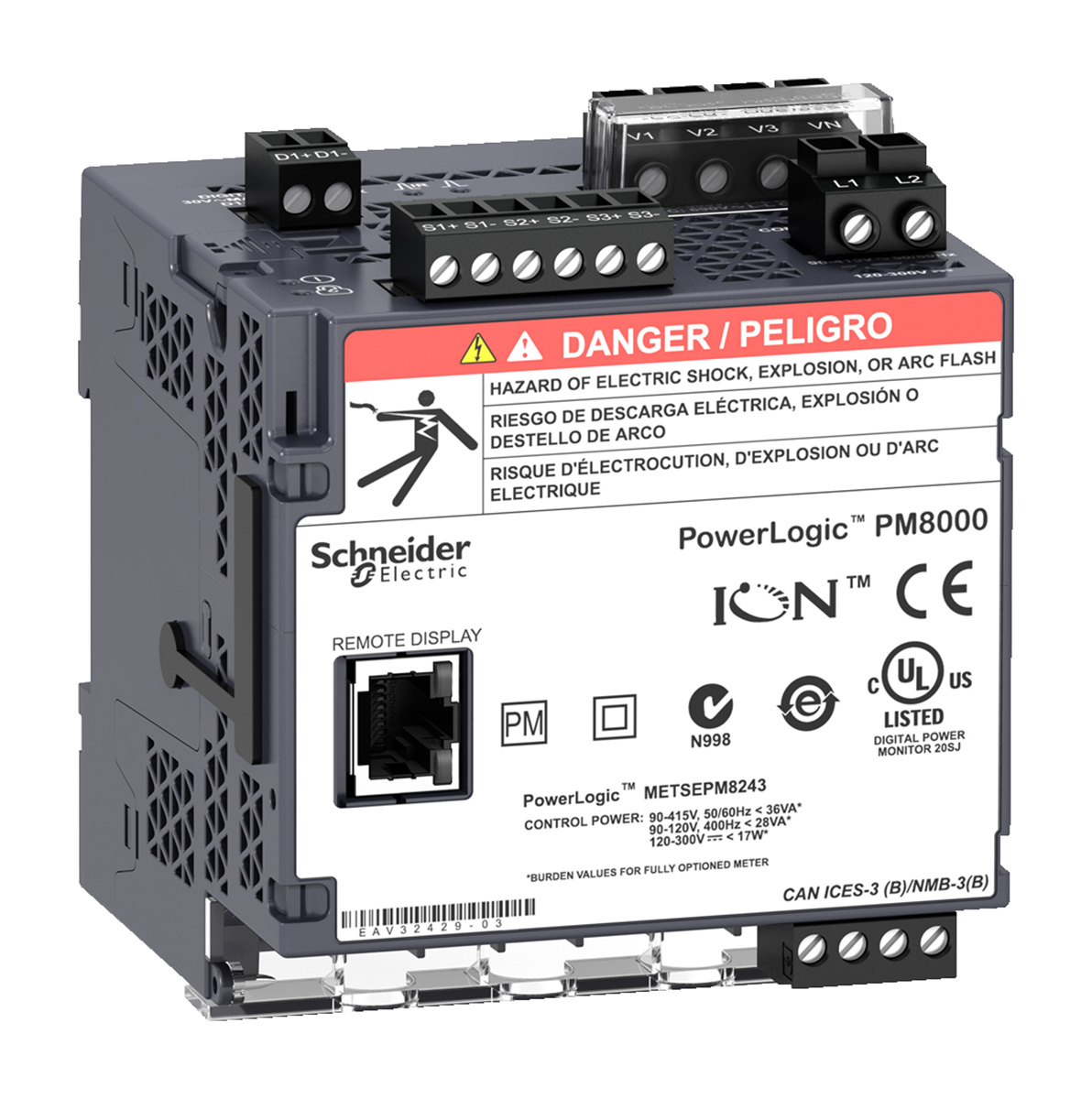 Schneider Electric 3 Phase LCD Energy MeterElectromechanical
