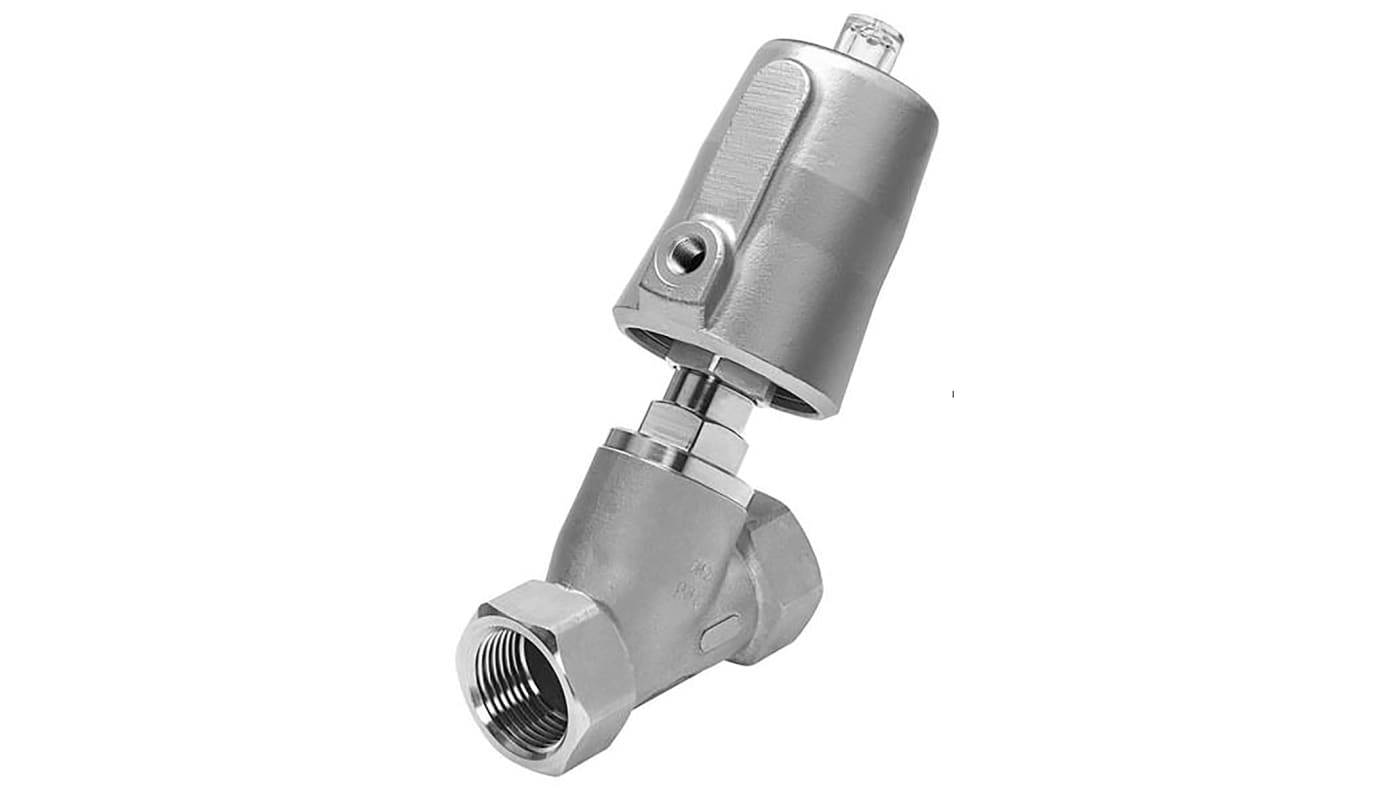 Festo Angle Seat type Pneumatic Actuated Valve, BSP 1in, 10 bar
