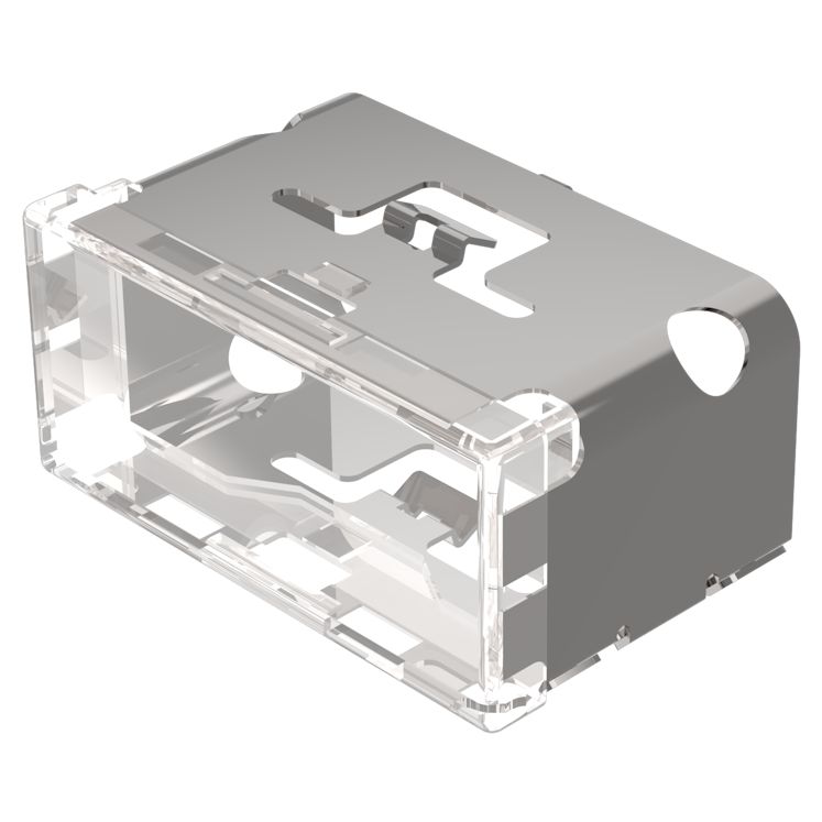 Indicator Lens Rectangle Style, Transparent Colorless, 38 Long