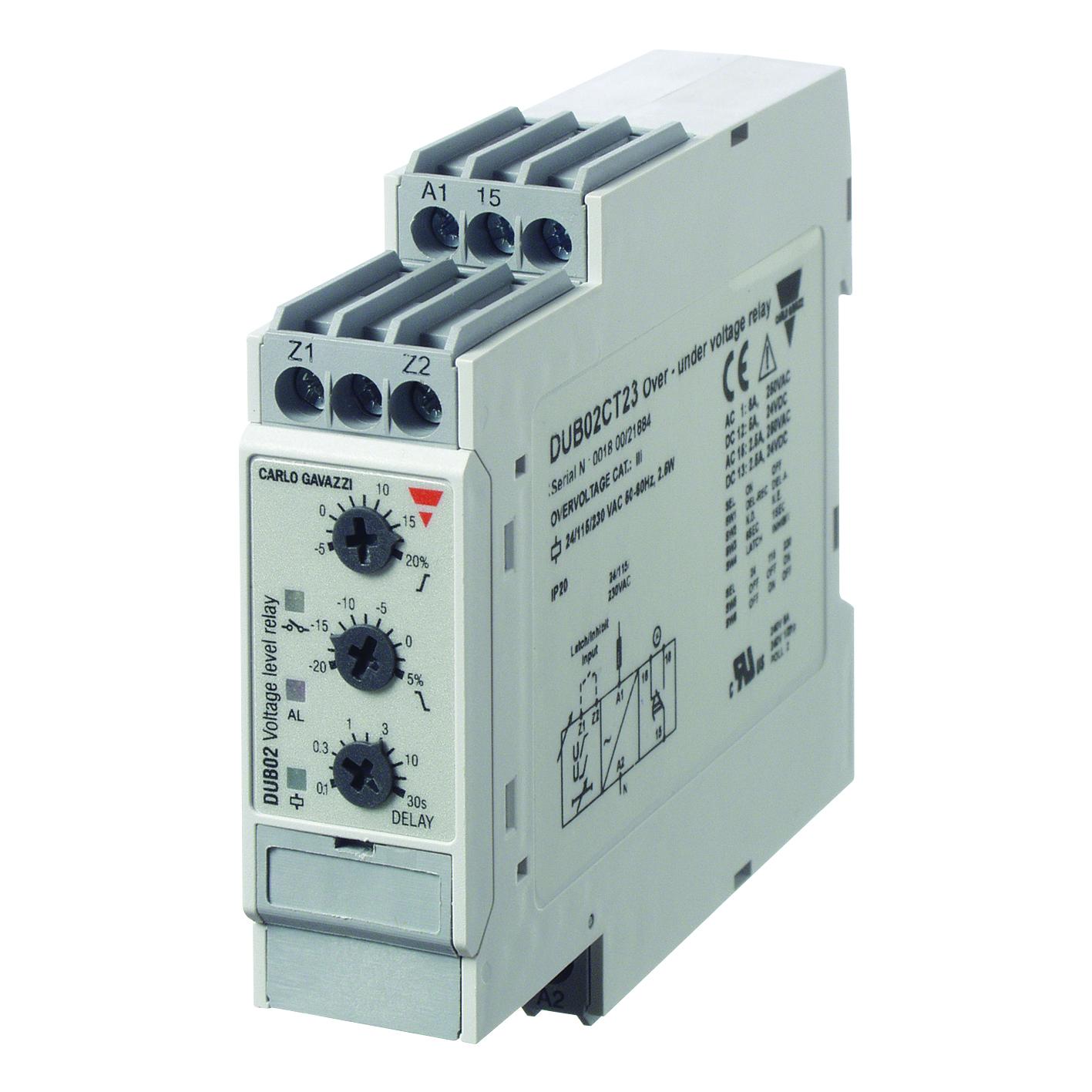 Carlo Gavazzi Voltage Monitoring Relay, 1 Phase, SPDT