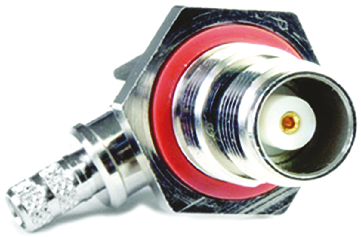 Amphenol RF, Jack Cable Mount TNC Connector, 50Ω, Crimp, Solder Termination, Right Angle Body