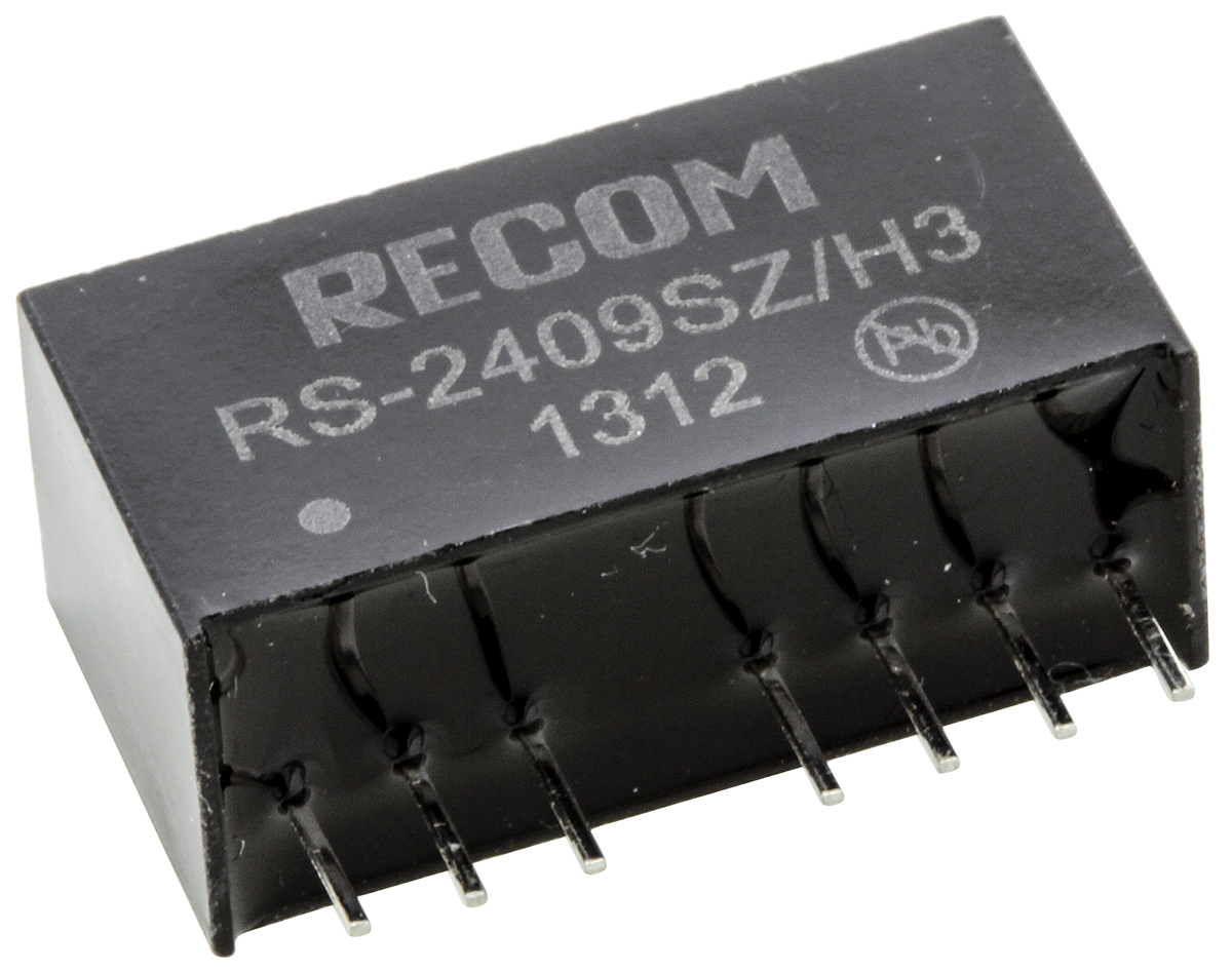 Recom RS DC-DC Converter, 9V dc/ 222mA Output, 9 → 36 V dc Input, 2W, Through Hole, +75°C Max Temp -40°C Min Temp