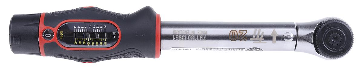 Norbar Torque Tools Click Torque Wrench, 4 → 20Nm, 3/8 in Drive, Square Drive - RS Calibrated