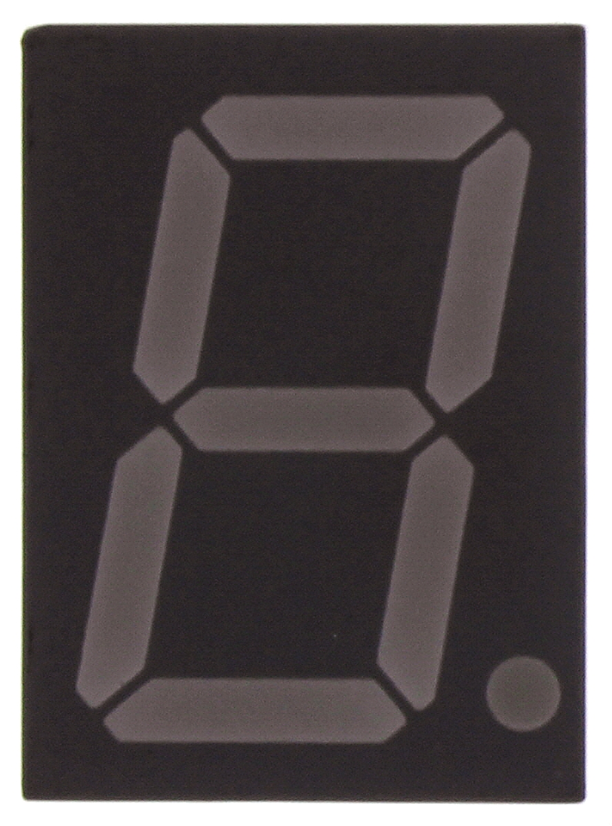 HDSP-3901 Broadcom 7-Segment LED Display, CA Red 7 mcd RH DP 20.3mm