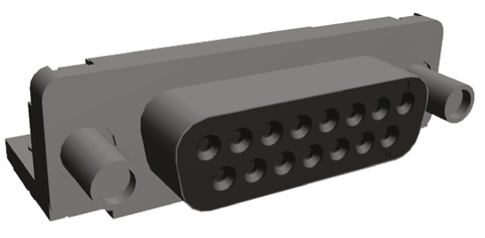 TE Connectivity Amplimite HD-20 15 Way Right Angle Through Hole D-sub Connector Socket, 2.74mm Pitch, with 4-40 UNC,