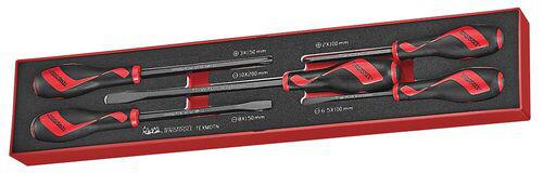 Teng Tools Slotted Screwdriver Set, 5-Piece