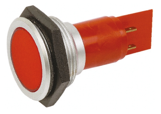 Signal Construct Red Panel Mount Indicator, 24 → 28V, 30mm Mounting Hole Size, IP67