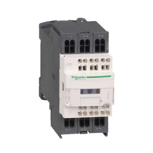 Schneider Electric LC1D Contactor, 230 V Coil, 3-Pole, 38 A, 18.5 kW 230 V, 1 NO/1 NC, 690V