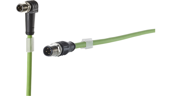 Metz Connect Male 4 way M12 to Male 4 way M12 Connector Cable, 2 m