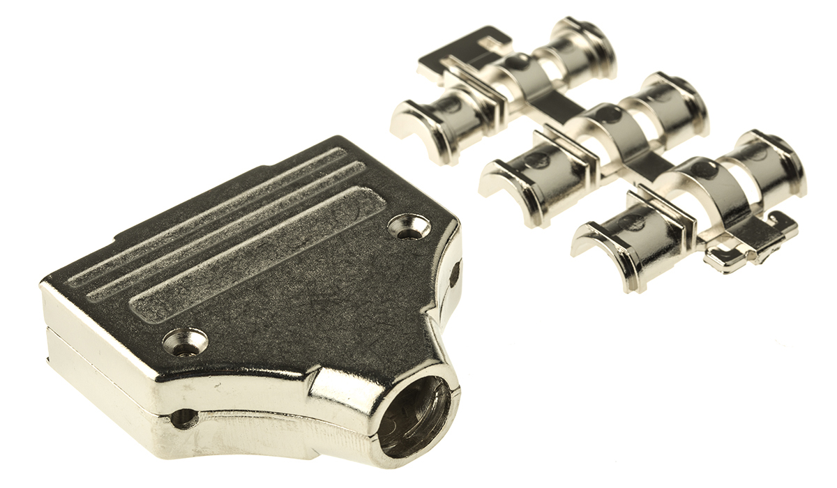 MH Connectors MHDM Series Zinc D Sub Backshell, 25 Way, Strain Relief