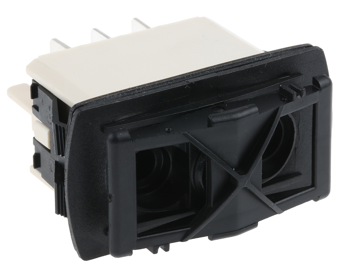 APEM DPDT, (On)-Off-(On) Rocker Switch Panel Mount