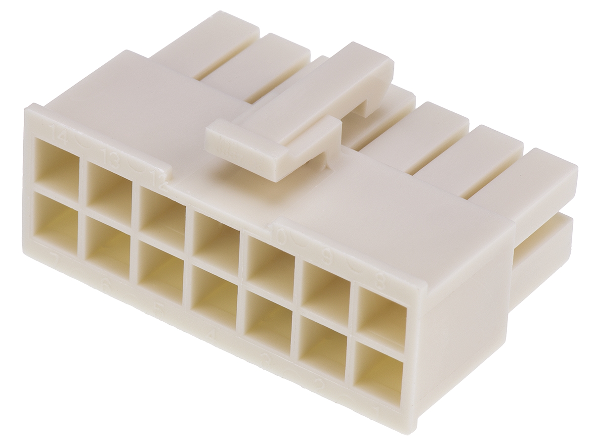 Molex, Mini-Fit Jr Female Connector Housing, 4.2mm Pitch, 14 Way, 2 Row