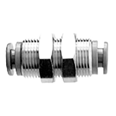 SMC KRE Series Bulkhead Union, 10 mm to 10 mm, Tube-to-Tube Connection Style, KRE10-00
