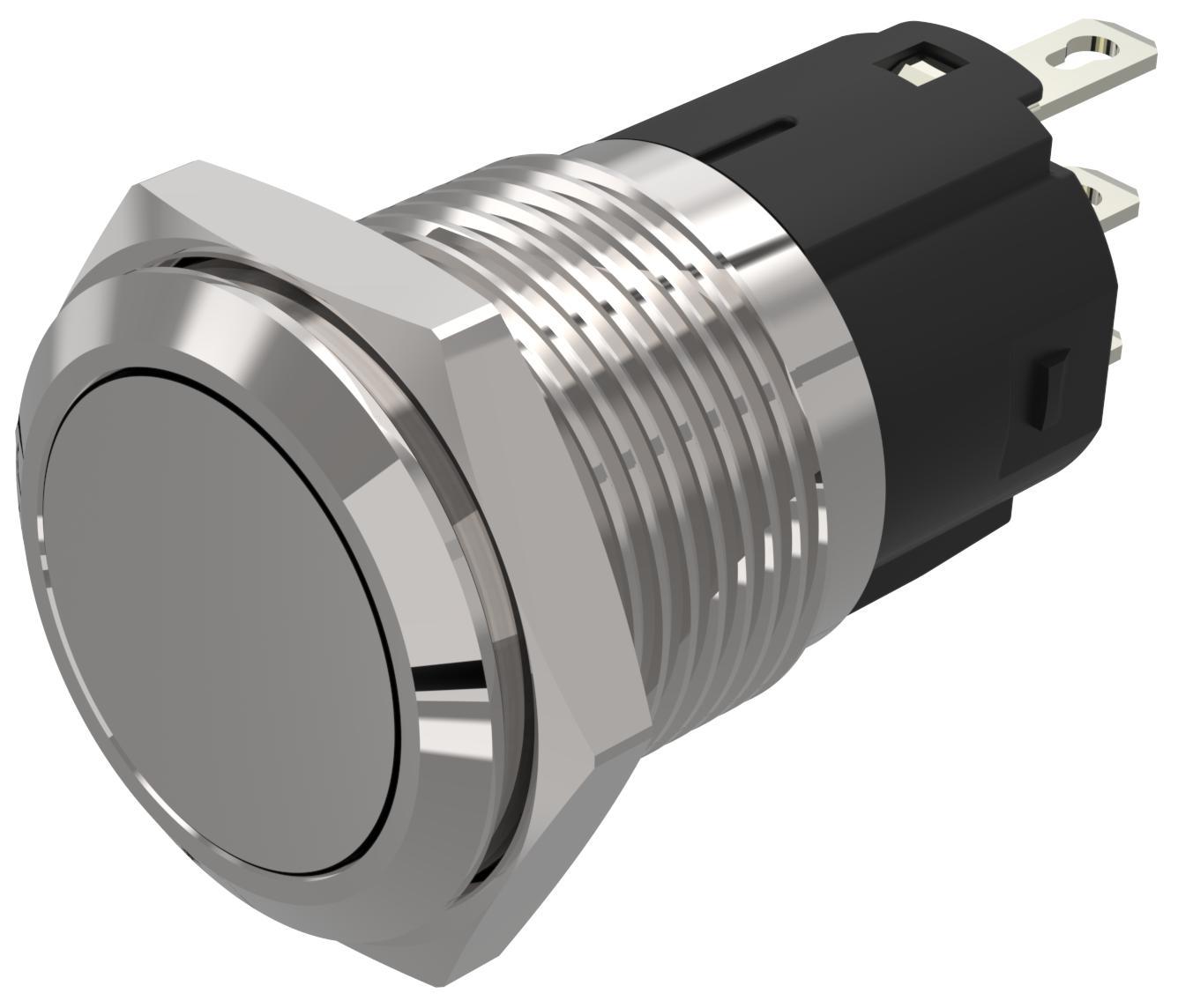 EAO 82 Series Push Button Switch, Latching, Panel Mount, 16mm Cutout, SPDT, 240V, IP65, IP67
