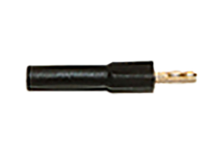 Mueller Electric Black, Male to Female Test Connector Adapter With Brass contacts and Gold Plated - Socket Size: 4mm