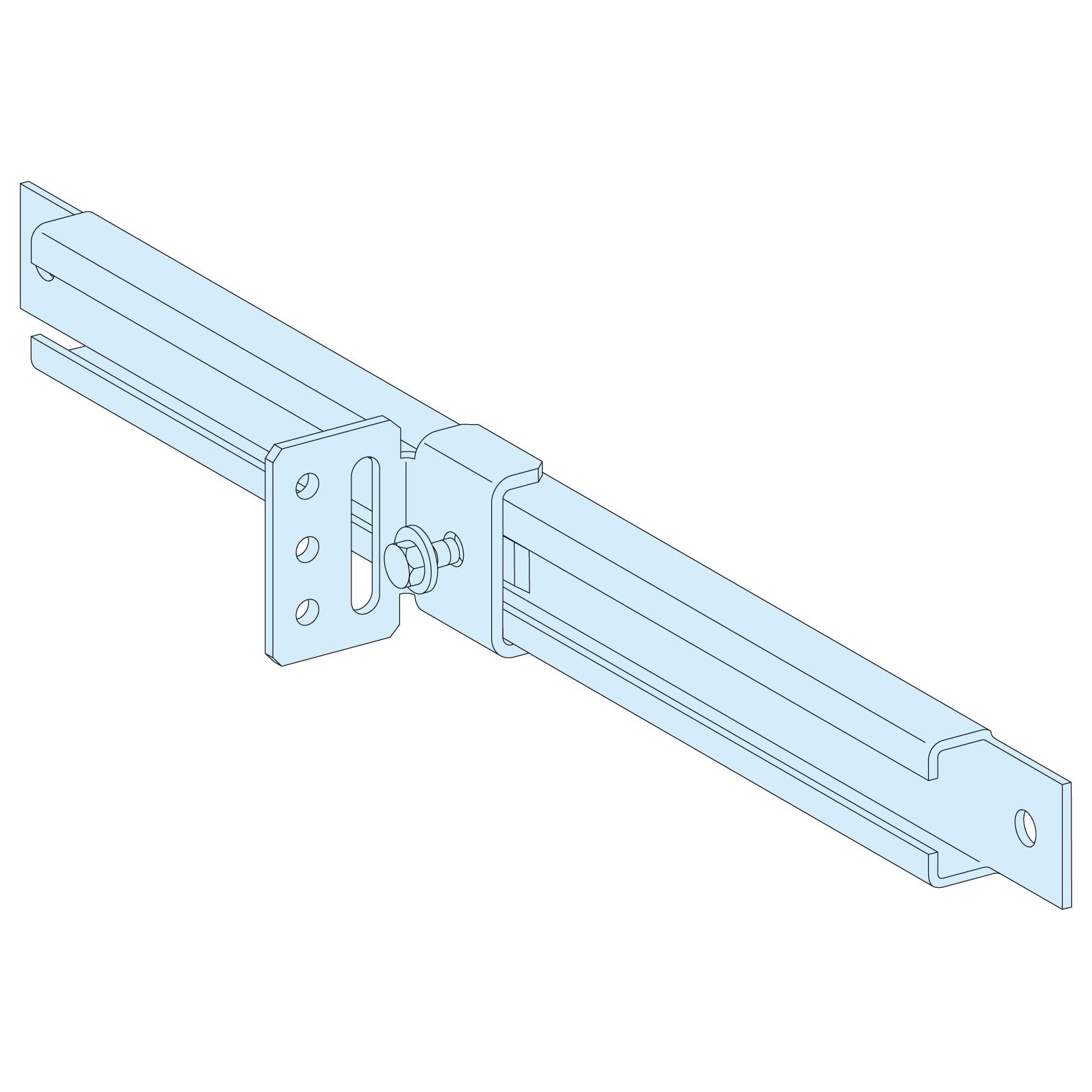Schneider Electric PrismaSeT Series Metal Rail for Use with PrismaSeT PrismaSeT P