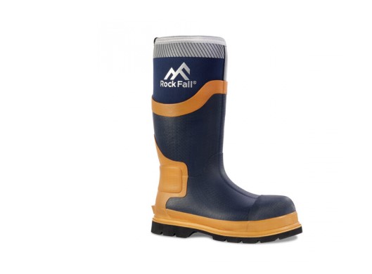 Rockfall Navy/Orange Fibreglass Toe Capped Safety Boots