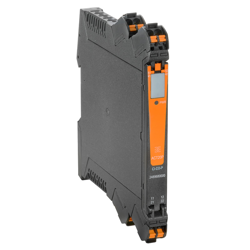 Weidmüller ACT20P Series Signal Converter, Current Input, Voltage Output, 30V dc Supply, ATEX, IECEx