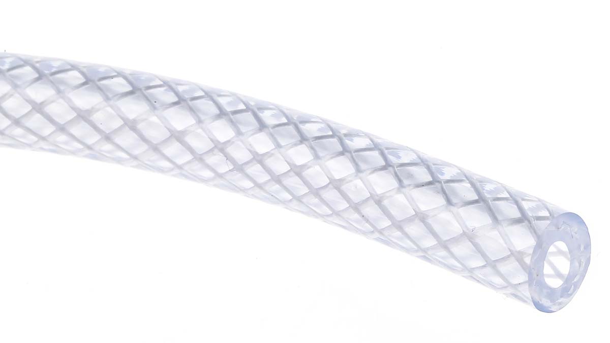 RS PRO PVC, Hose Pipe, 5mm ID, 10mm OD, Clear, 25m