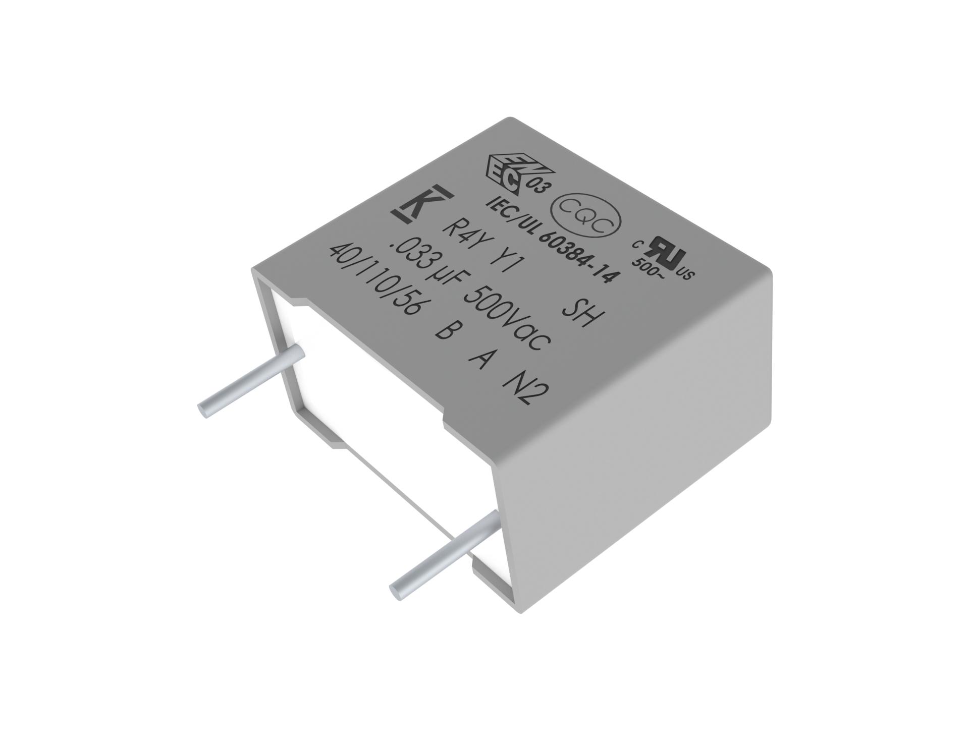 KEMET R4Y Polypropylene Film Film Capacitor, 500V dc, ±10%, 680pF, Through Hole