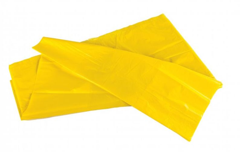 Cromwell Polythene Yellow Bin Bag, 140L Capacity, 0.035mm Thickness, 175 per Package