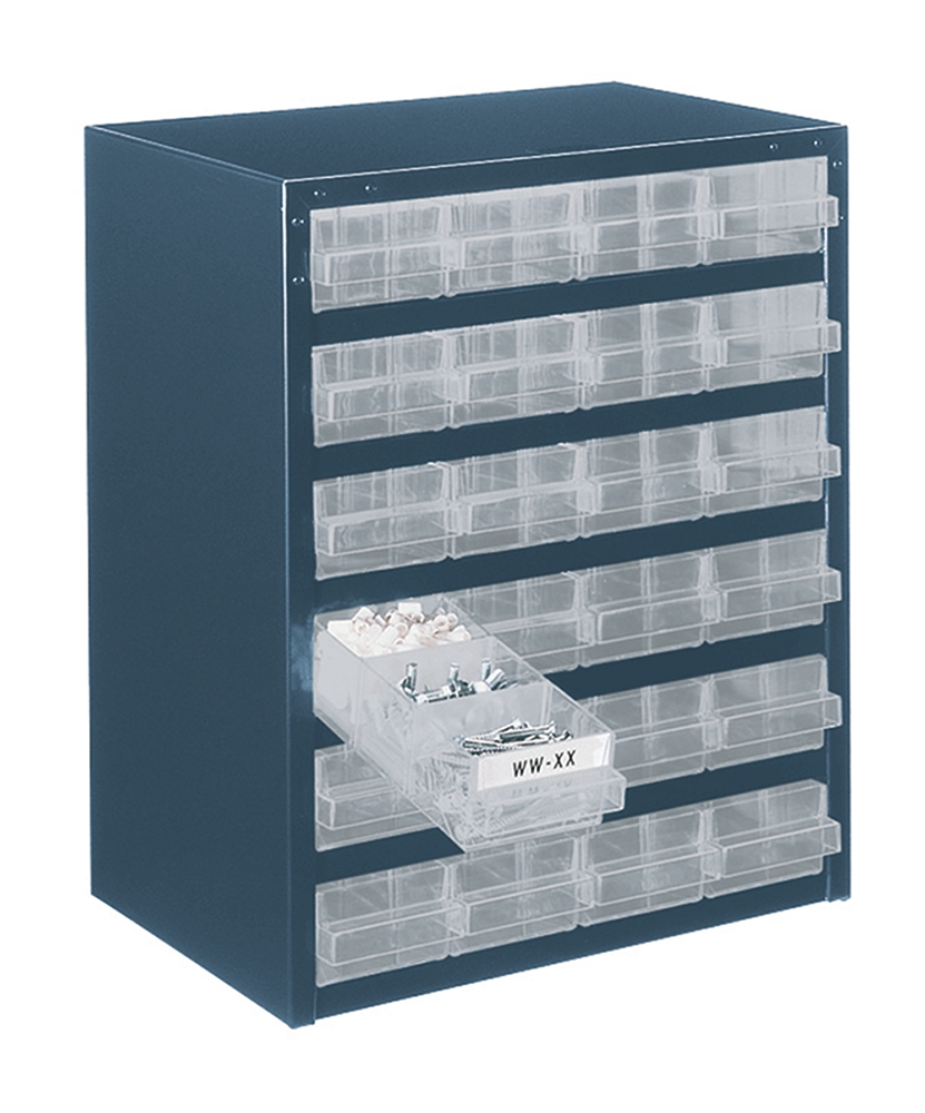 Raaco 24 Drawer Storage Unit, Steel, 435mm x 357mm x 255mm, Blue